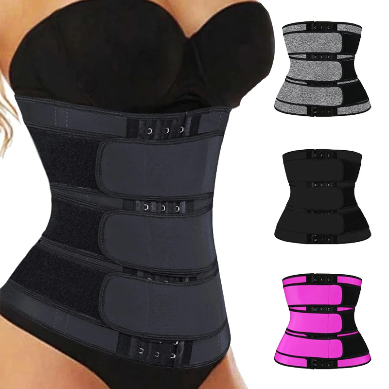 Wholesale Custom Private Label 3 Strap Breathable Neoprene Fitness Corset Body Shapers Slimming Belt Women Waist Trainers