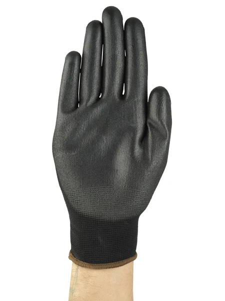 Ansell Hyflex 48-101 Black PU-coated multi-purpose gloves
