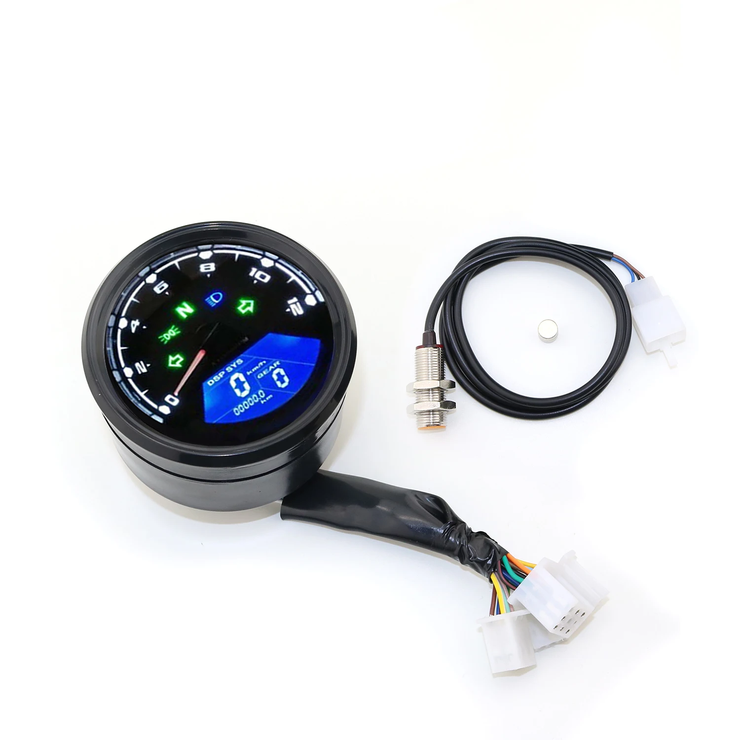 Мотоцикл 12000Rmp Lcd цифровой одометр спидометр тахометр 1/2/4 цилиндр