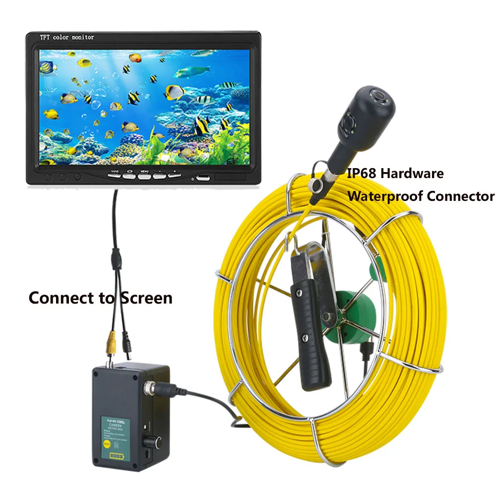 9 inch DVR 30M 50M 1080P HD Dual Camera Lens Drain Sewer Pipeline Industrial Endoscope Pipe Inspection Video Camera waterproof