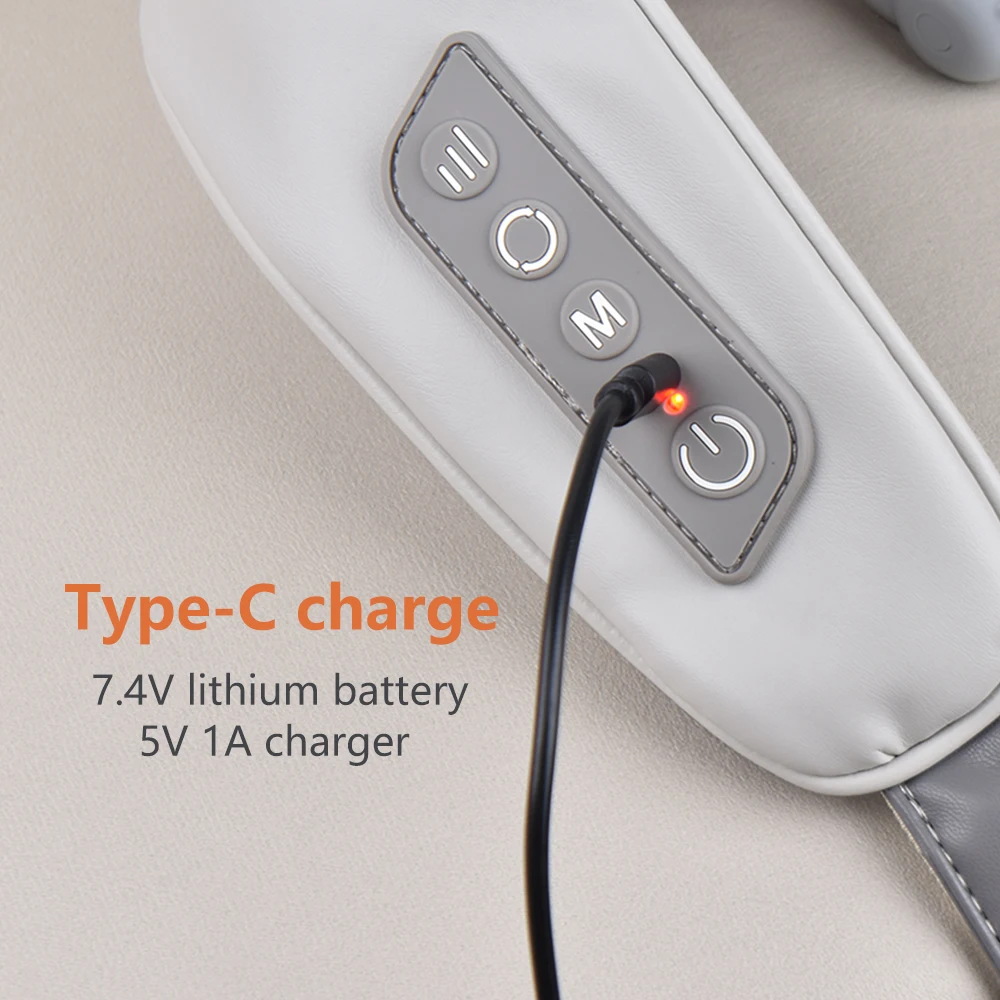 Electric Neck Shoulder Portable Wireless Deep Tissue Muscle Massage Smart Cervical Massager with Heat