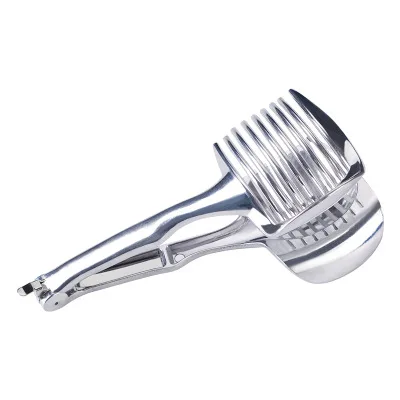 Kitchen accessory Multipurpose Handheld Fruit Tongs Stainless steel Onion Vegetable Holder Lemon Cutter Tomato Slicer