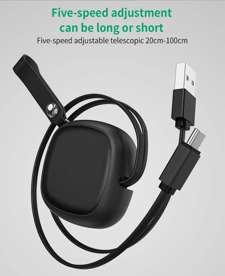 Оригинальный дизайн от производителя прямоугольные выдвижные usb-кабели для хранения данных скрытые в коробке телескопические кабели питания