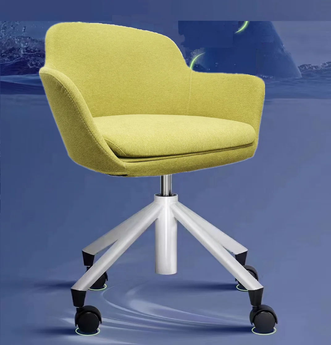 GS-G1860 Modern Adjustable grey warm comfortable fabric Home office swivel chair with 4 star base