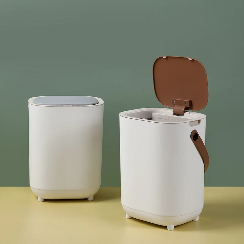 Intelligent Automatic Touch Free Rectangular Rechargeable Dustbin Smart Waste Bins Trash Can Japanese Stylish Space KOREAN Baby