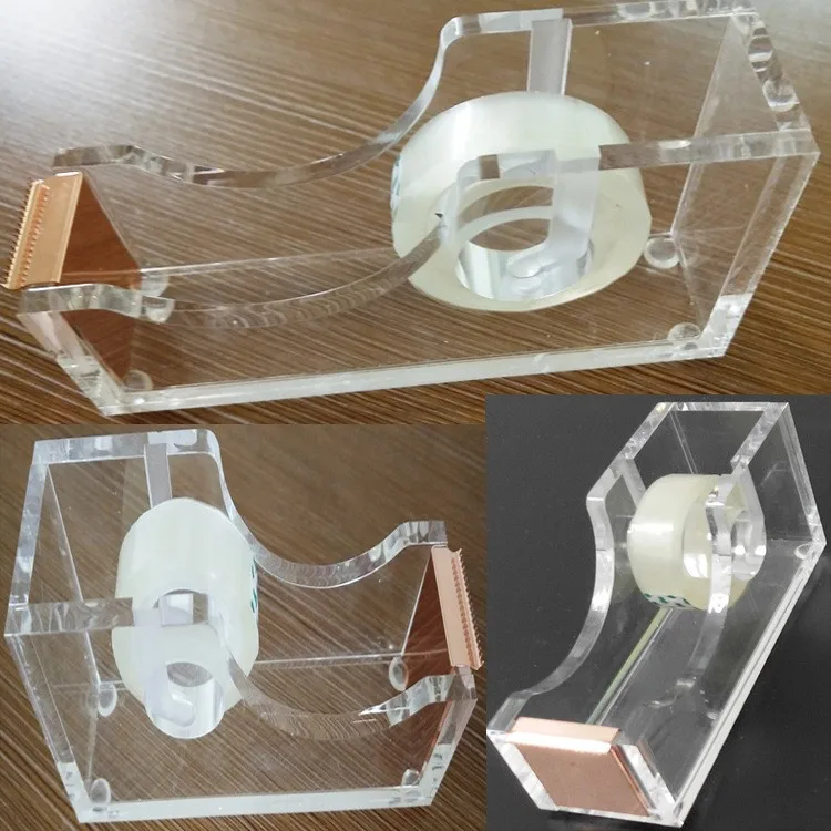 Acrylic tape block transparent acrylic tape machine creative tape cutting block desktop acrylic paper machine plastic