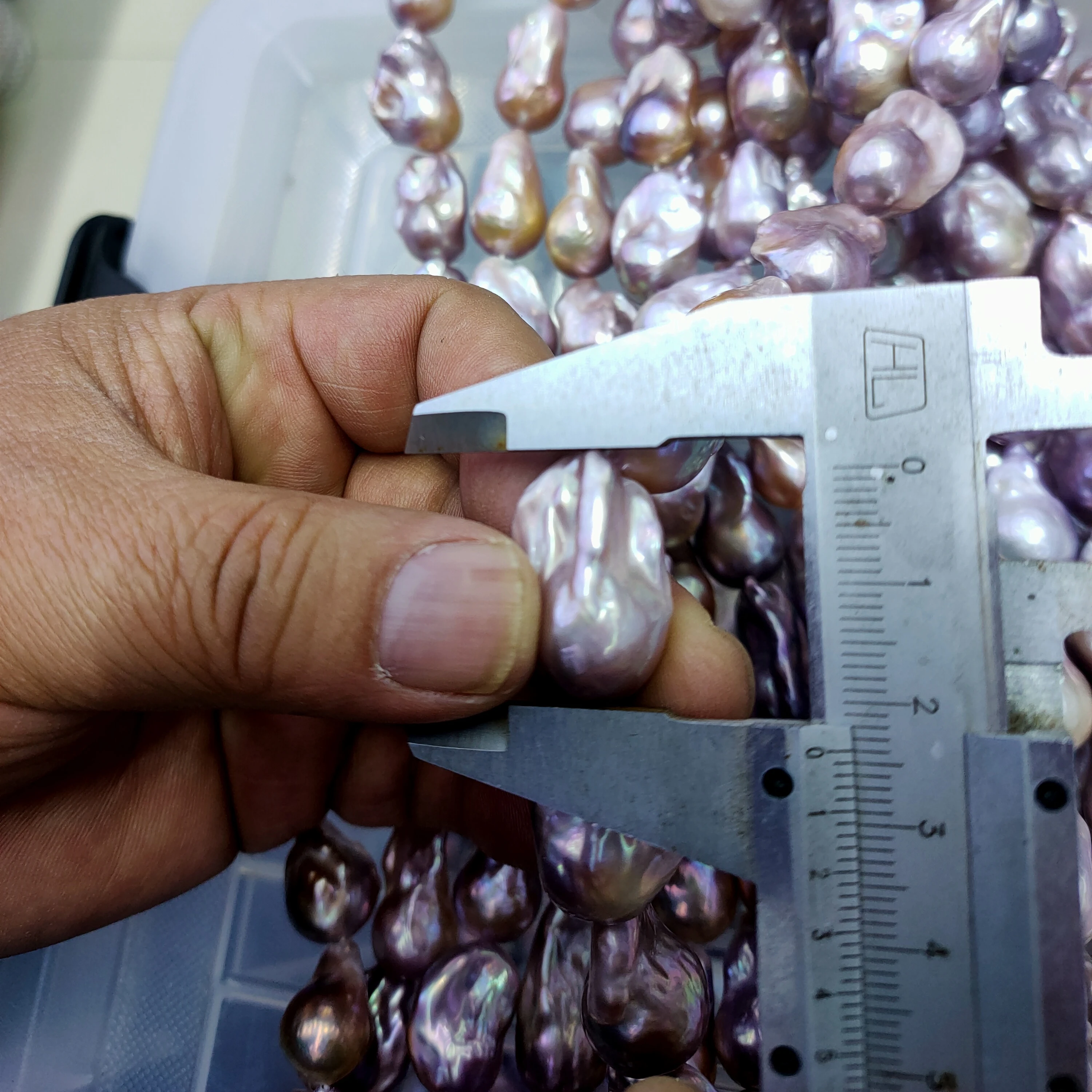 AAA15x20mm large size colored irregular fireball core Baroque fresh water real fresh water natural loose pearl