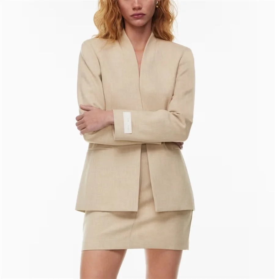 Custom High Quality Small MOQ Tailored Suits China Skirt and Jacket Set Ladies Skirt Suits Skirt Suit For Women