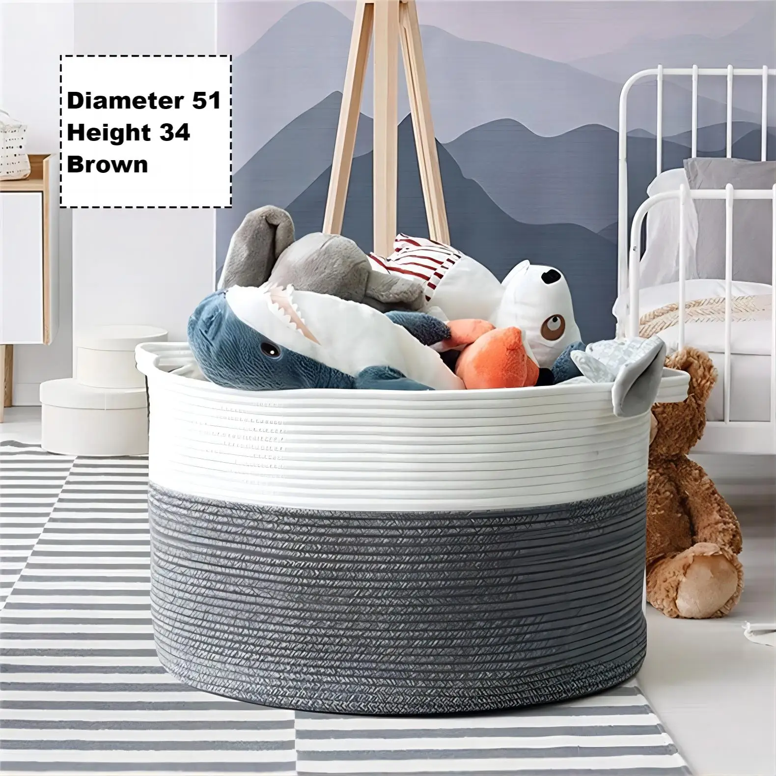 Dirty Clothes Bin Cotton Storage Toys Oversized Foldable Handheld Clothes Storage Basket With Color/Logo