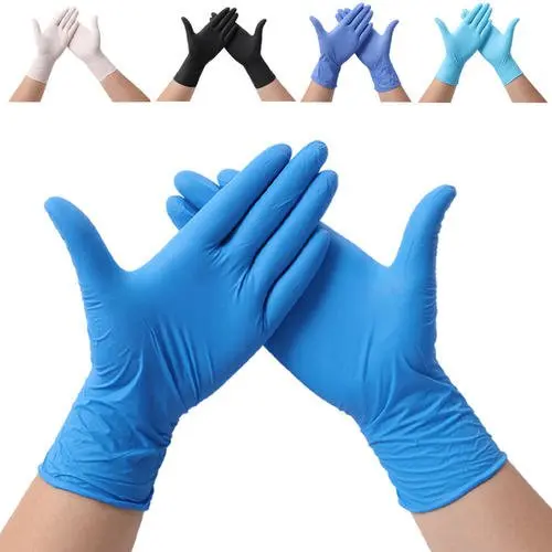 
food grade work gloves powder free examination safety gloves nitrile safety gloves 