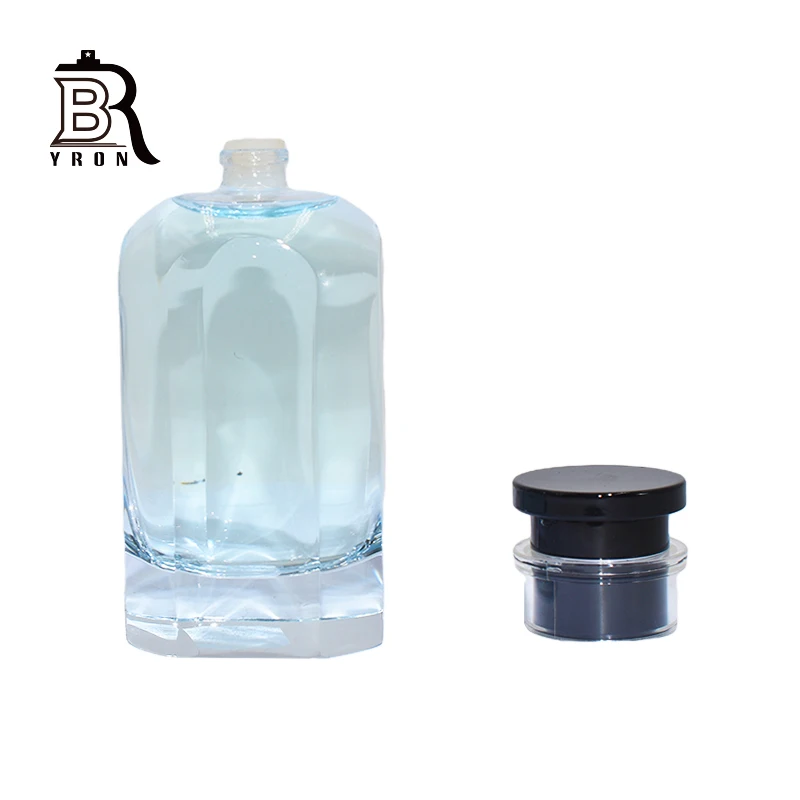 Perfume Essential Oil Empty Square Colored Crimp Glass Bottle Turkey Spray