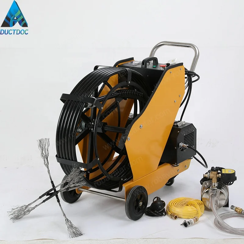 Enhanced Kitchen Hygiene Grease Duct Cleaning Machine kitchen hood exhaust cleaning hot water cold water spray water or steam