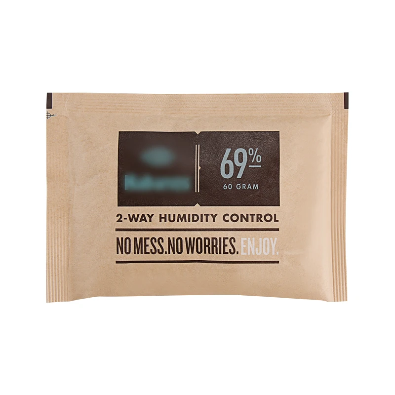 Оптовая продажа, 69% упаковок влажности RH, дополнительный химический агент, пакет влажности сигар Boveda для большинства деревянных увлажнителей
