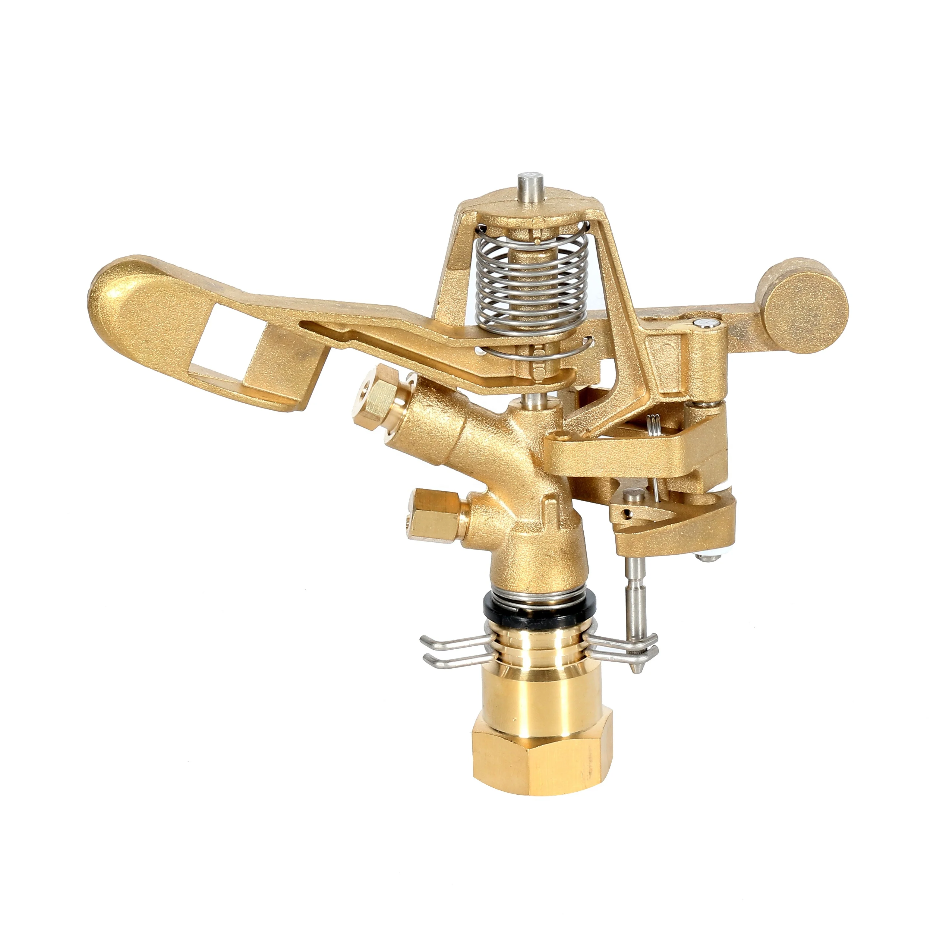 3/4 Inch Full Or Part Circle Male And Female Brass Impact Sprinkler With Brass Nozzle
