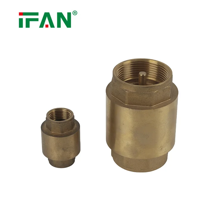 IFAN Thread Brass Water Vertical Spring Check Valve Brass With Spring To Prevent Back Flow