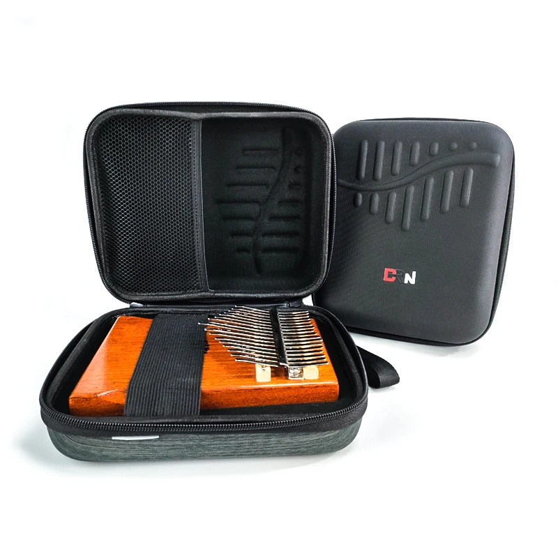 Custom Hard Black Suitcase Kalimba Case Waterproof Protective EVA for Thumb Piano