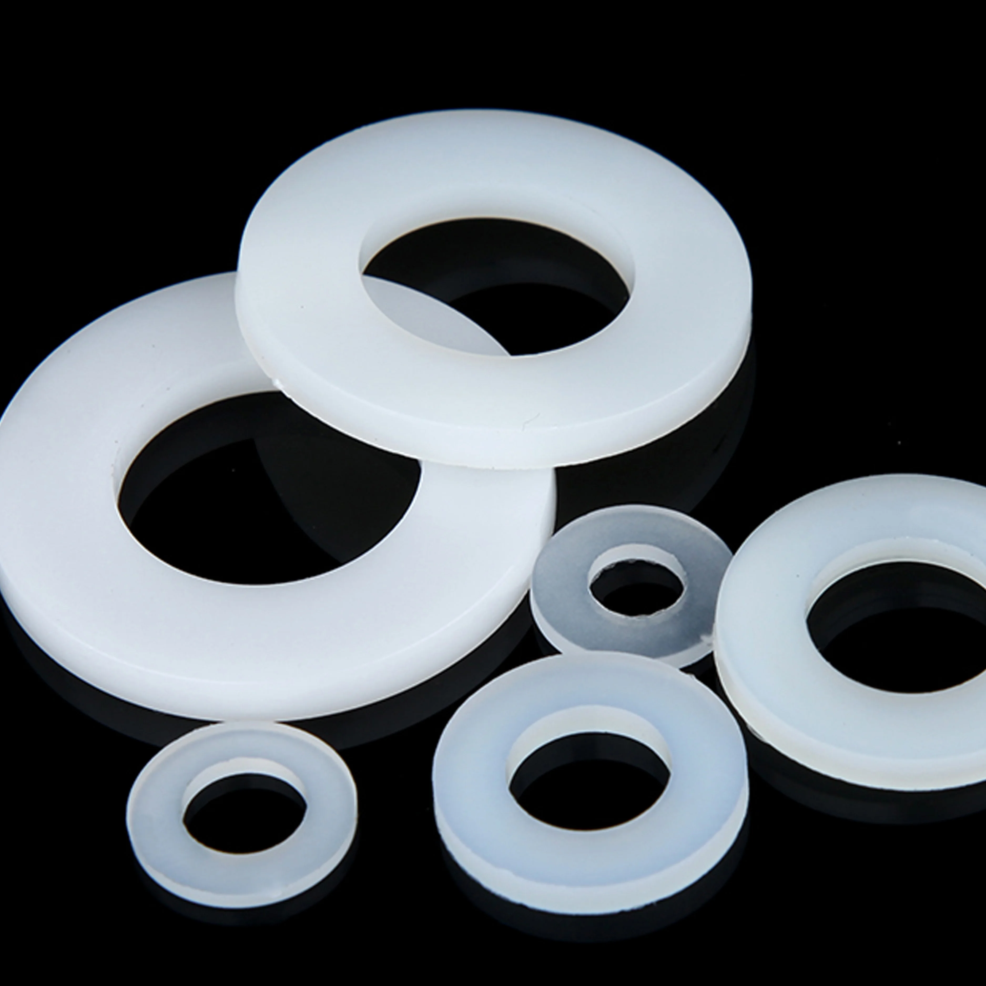 Washer Manufacture 2mm 3mm 4mm 5mm Plastic  Plain Shim Nylon White Washers Round Flat Gasket