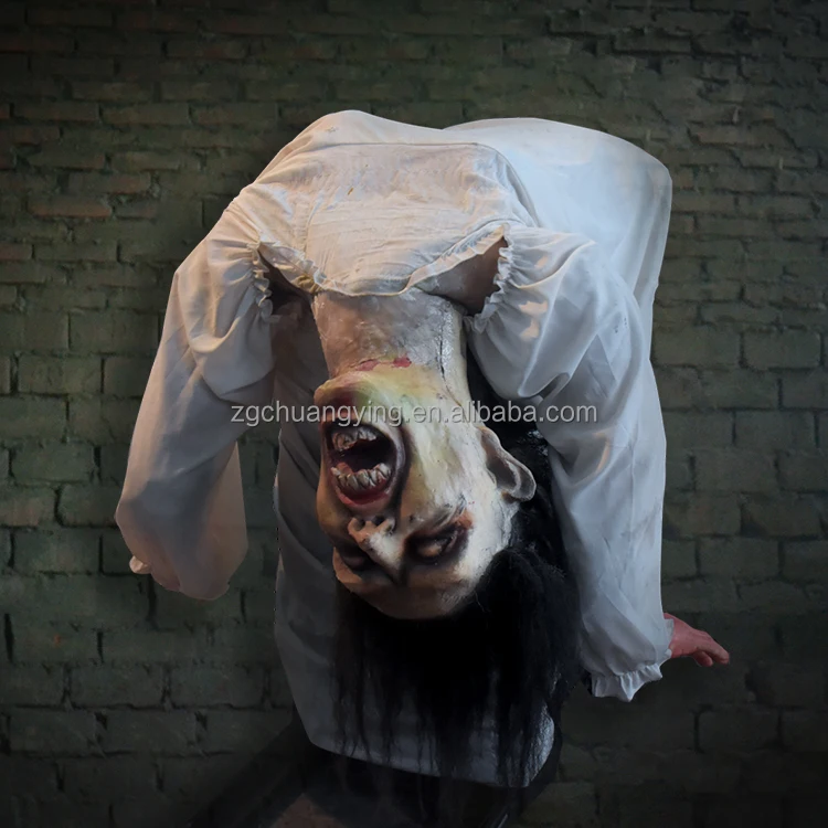 Escape Room Facility Horror Standing Zombie for Customized Handcraft Haunted House Props Animatronic Fence Zombie