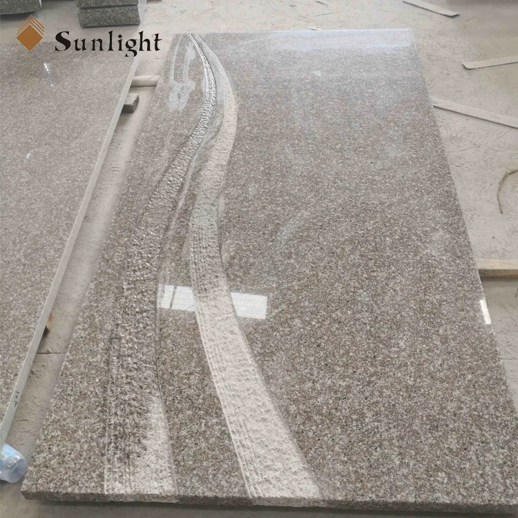 Cheap G664 purple Pink granite tombstone Price ,G664 granite flower vases for tombstone,monument tombstone design