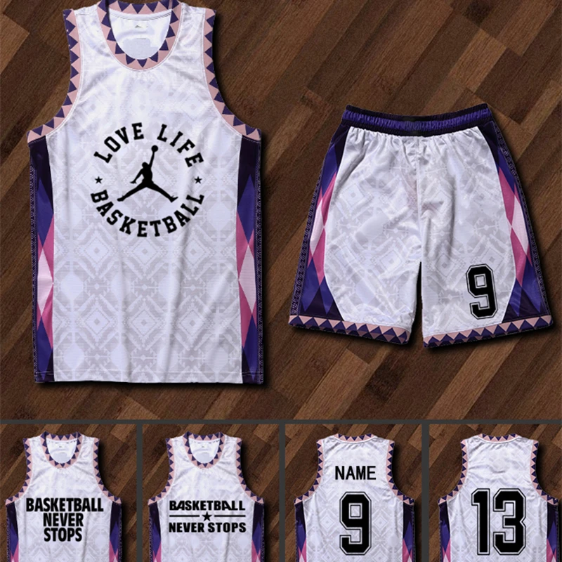 OEM Custom Print Double Pocket Shorts Plain Basketball Training Jerseys