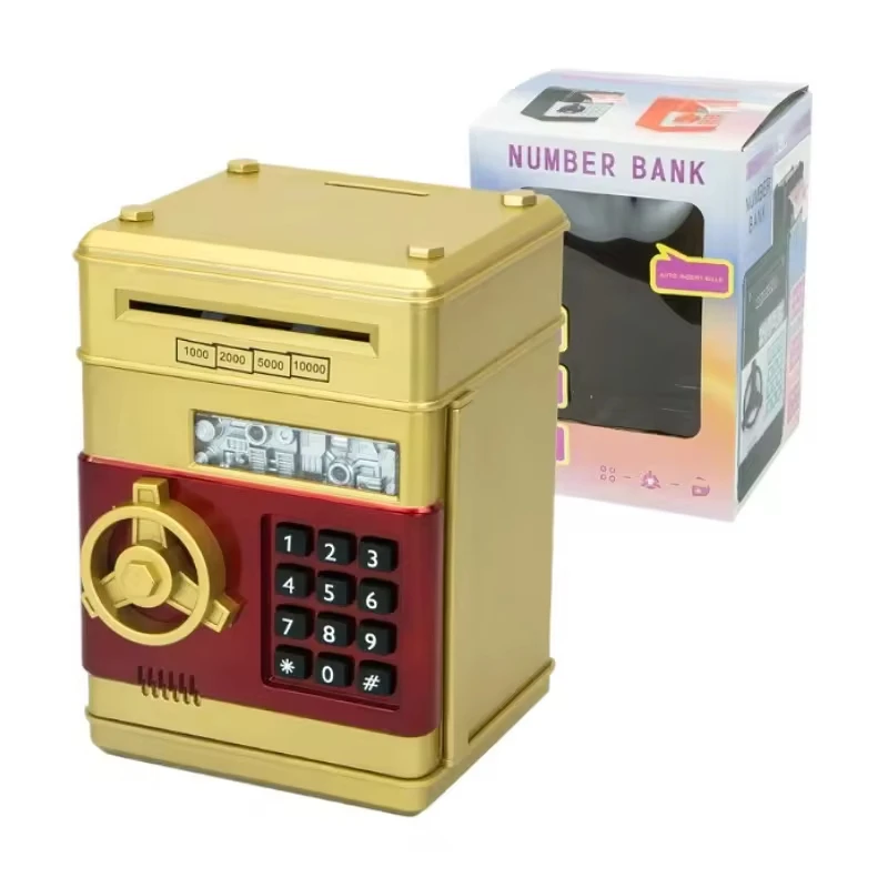 YAOJI Kids Mini ATM Cash Coin Banks with Password Piggy Bank Money Saving Box