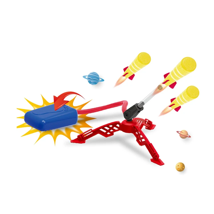 stomp rocket toy with 3 Cannonball plastic stomp rocket toy
