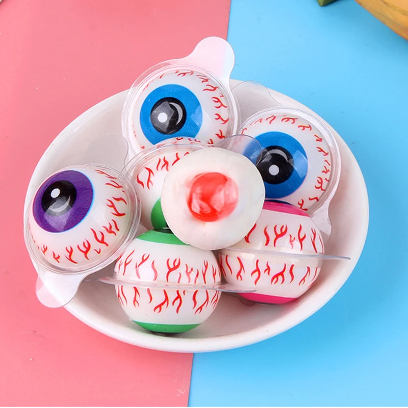 Wholesale Custom China Halal Earth Planet Eye Ball Shape Soft Jelly Chewing Gummy Candy Sweets