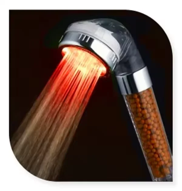 2024 Lizhen Hot Selling High Quality Led strong pressure negative ion spa lighting hand shower head with color changes