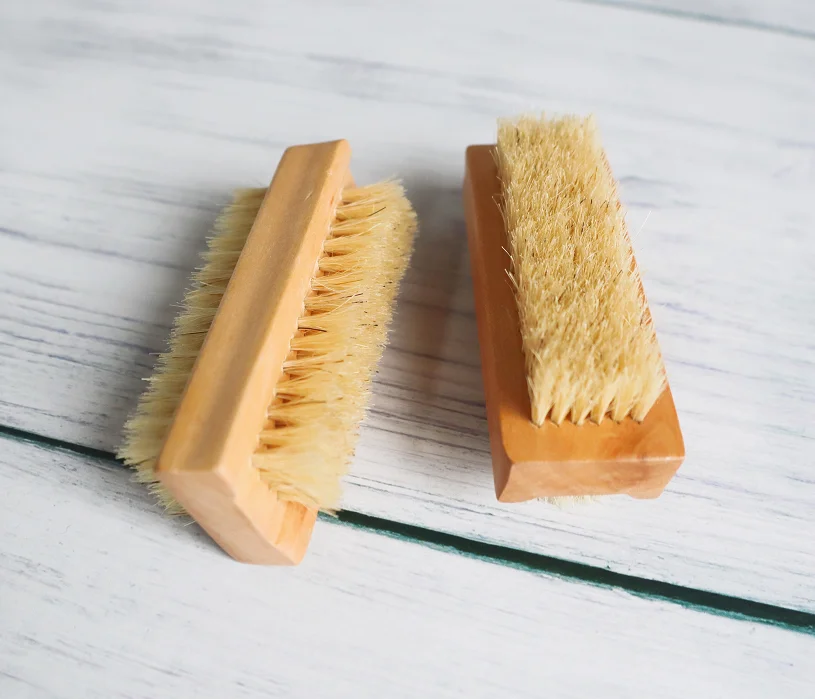 
Natural Bristle Finger Bamboo Wood Nail Brush Wooden Dust Cleaning Cleaner Brush Double Side Nailbrush Scrub Brush Nail 