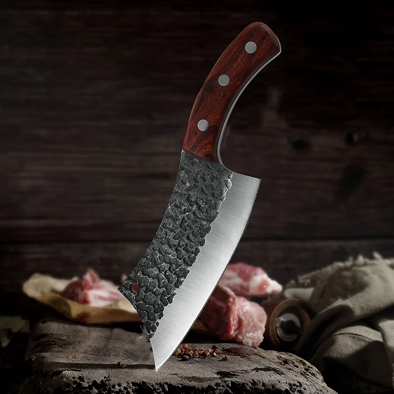 6.3' Boning Knife Handmade Forged Stainless Steel Serbian Kitchen Cleaver Chef Butcher Knives Hunting Outdoor Knife Tools
