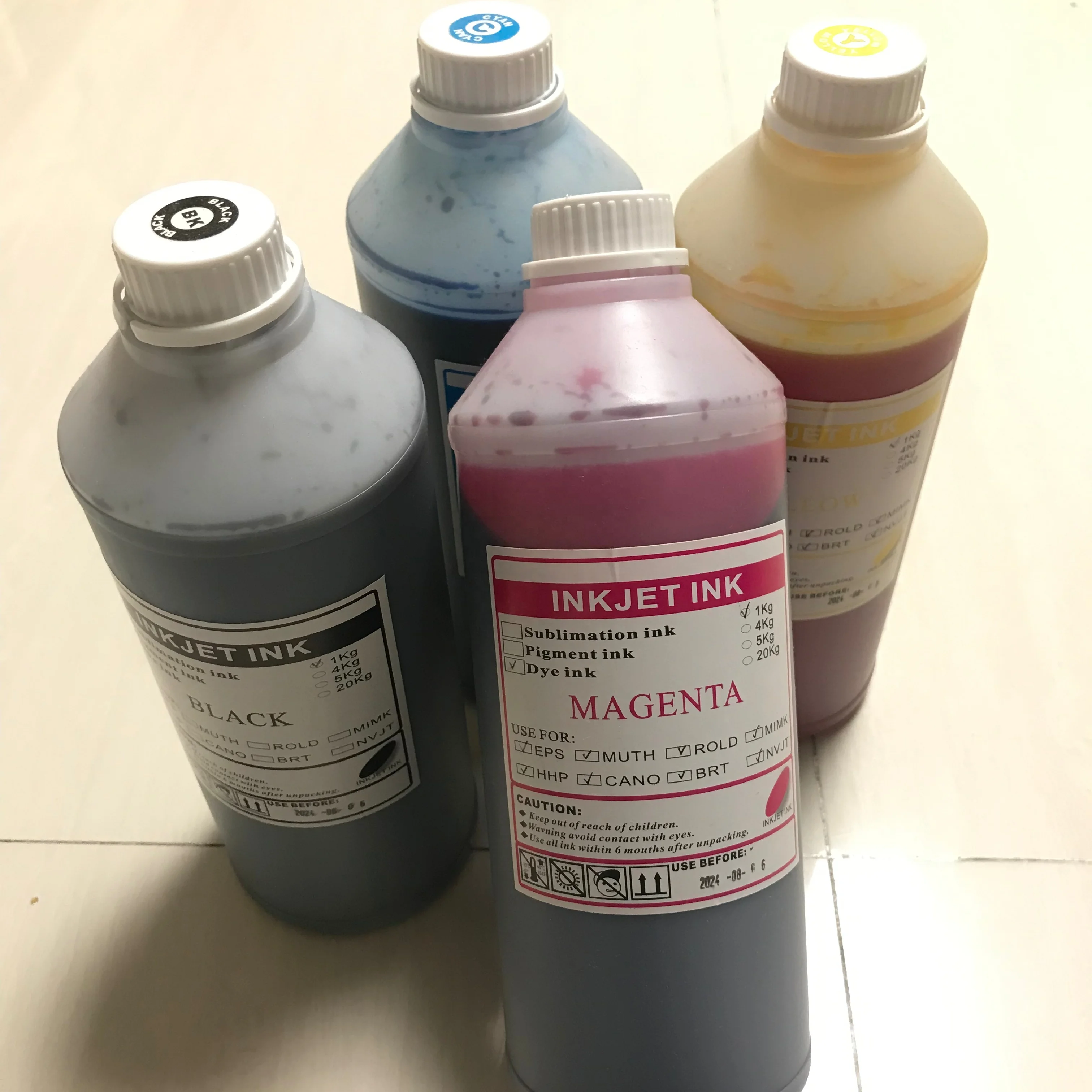 Factory price 1KG Bottle Bulk Universal Ink For Epson Canon HP Brother Inkjet Printer 1 Liter Refill Dye Ink