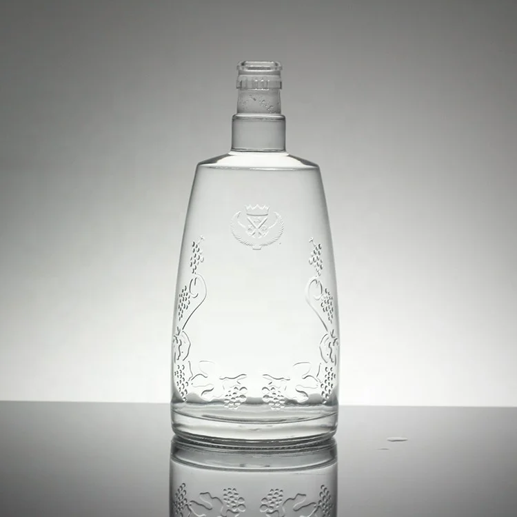 50cl Glass Bottle Hot Stamping Wine Ceramic Style Beverage Bottle