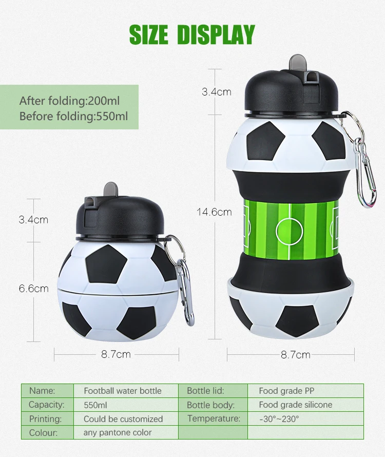 Sport BPA-free Wide Mouth Soccer Gym Eco Friendly Drink Bottle For Kids With Leak Proof Flip Top Lid