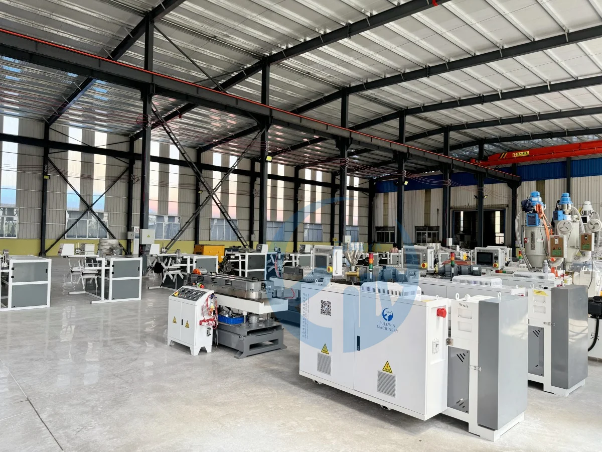 PVC PE plastic single wall electric wire protector corrugated hose pipe making extrusion machine production line