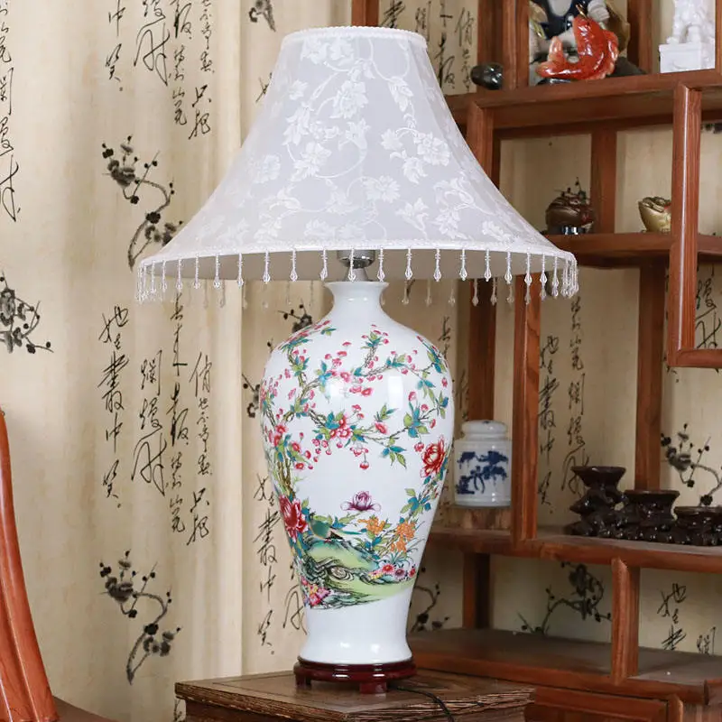 Porcelain classic lighting Table Lamp  white  lamp ceramic desk light