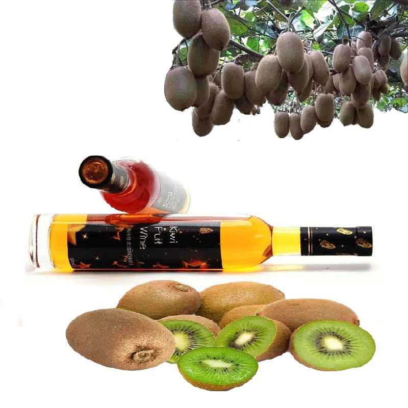 Delicious kiwi fruit wine press kiwi fruit wine a bottle of 375ml Kiwi wine health and nutrition drink
