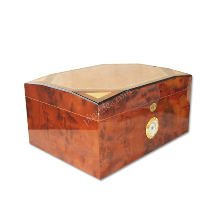 Высококачественная роскошная мужская Подарочная наклейка на дерево с опухолью блестящая краска кедр большой емкости многослойная коробка для сигар хьюмидор