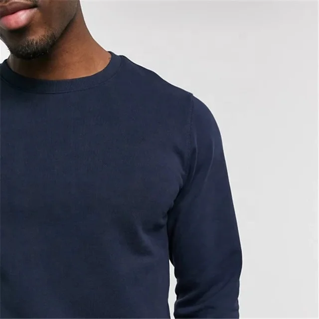 QIANHUI Best Seller Bulk Man Blank Custom Logo Hoodie Long Sleeve Jumper Fitted Crew Neck Sweatshirt Man