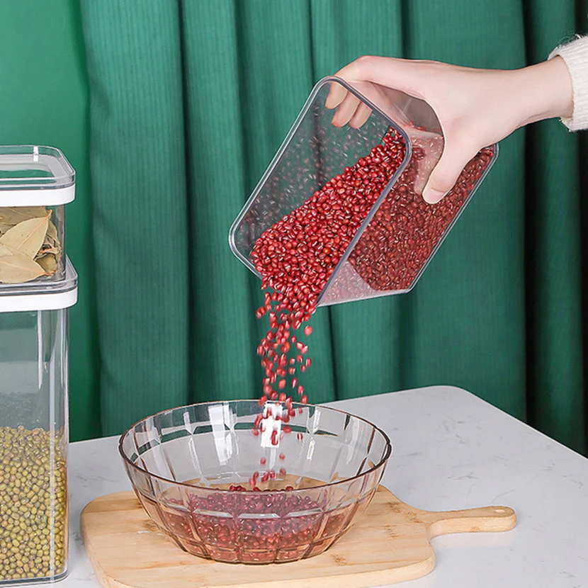Free Sample Huge Discount Cereal Transparent Eco-friendly Seasoning Red Bean Kitchen Storage Bins Box