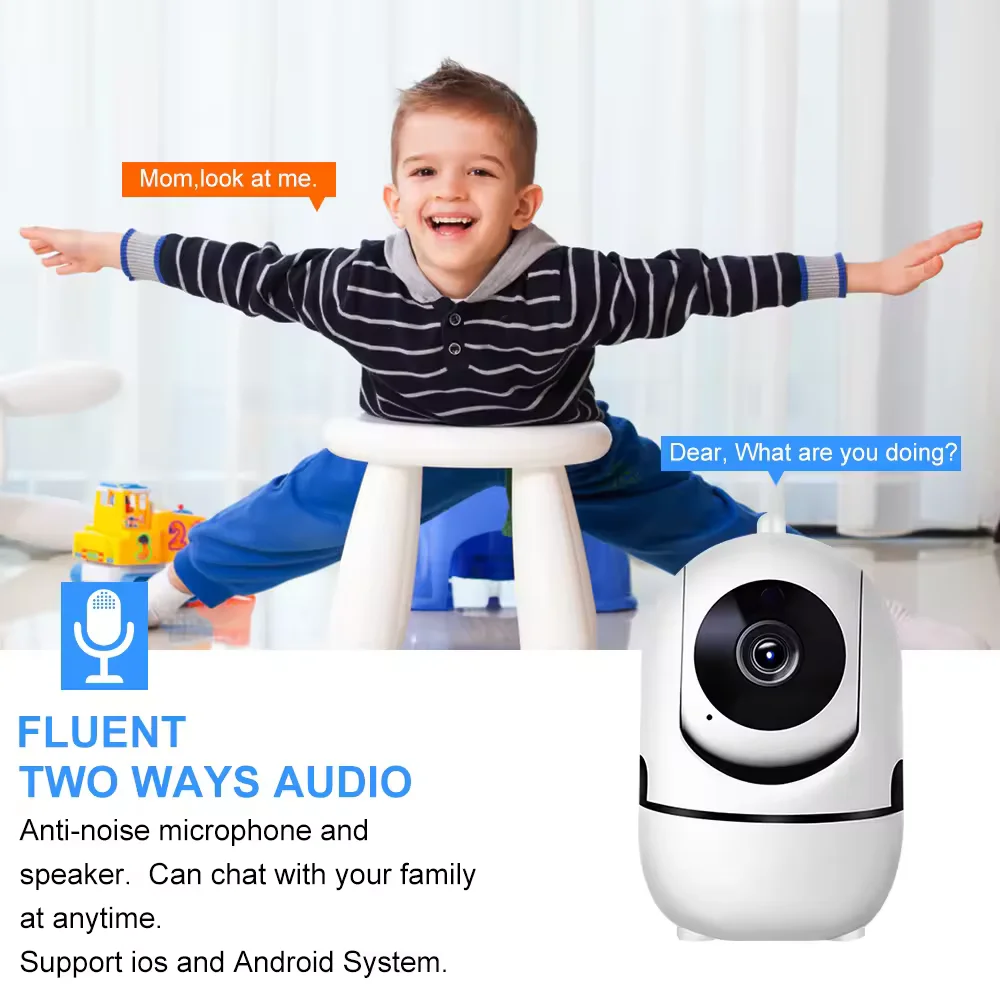 Самая популярная Fhd 1080p Wi-Fi камера для наблюдения за детьми Ip-камера наблюдения для детей с беспроводным умным отслеживанием, Wi-Fi камеры