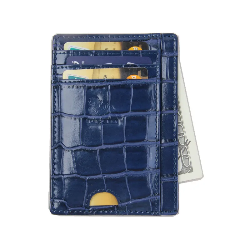 Мужской кожаный бумажник с текстурой крокодиловой кожи