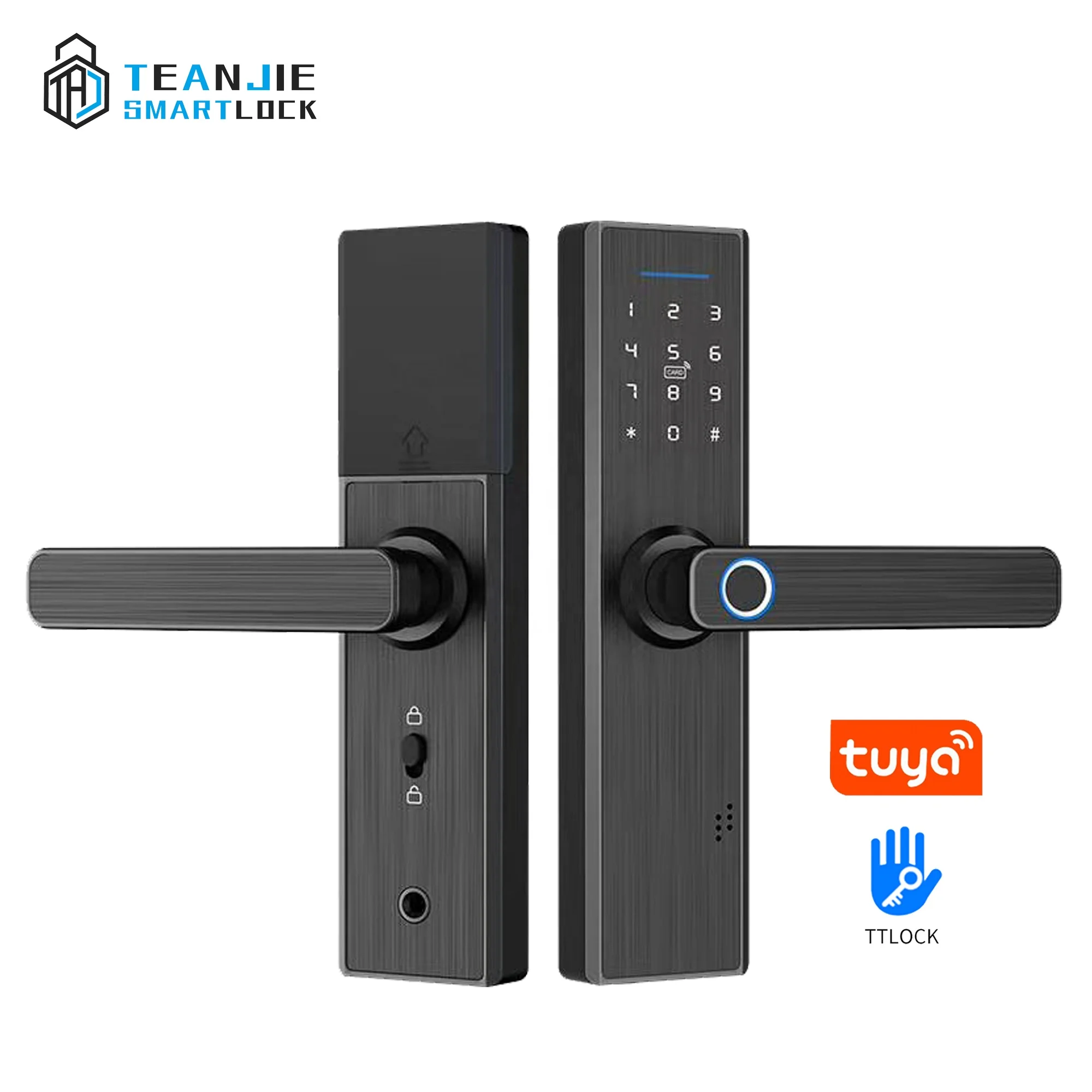 Fingerprint Digital Door Lock Keyless Password Outdoor Waterproof Smart Lock Doorbell Wifi