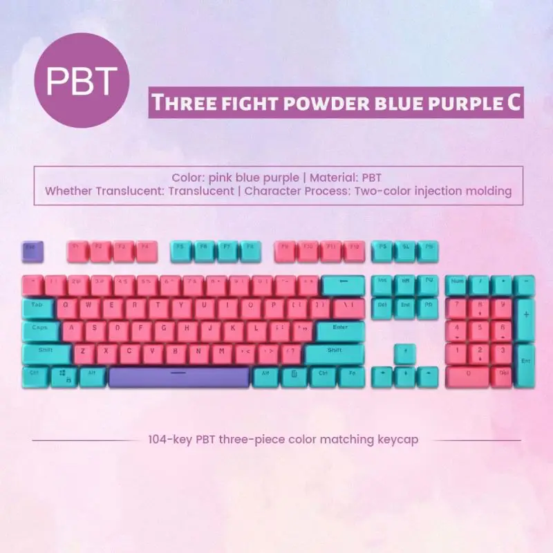 104 ключей PBT подсветкой двойного цвета двойной выстрел колпачки для механического Киберспорт Gaming Keyboard кнопки заменить клавишный