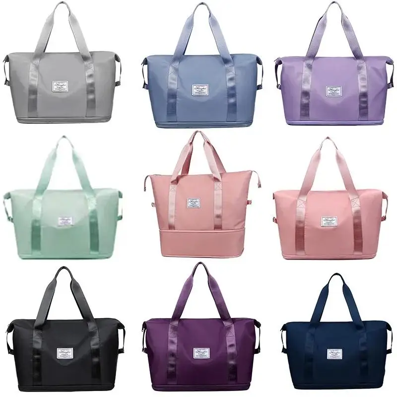 Factory price outdoor sports foldable travel luggage duffel women gym bag custom logo