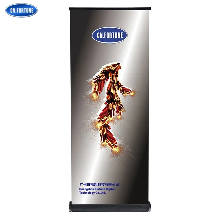 Retractable Roll up Banner Stand Aluminum Indoor and Outdoor Advertising Display for Exhibition Display Promotion CN.FORTUNE