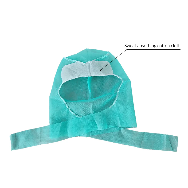 Nonwoven disposable surgical hood head cover doctor nurse clip bouffant mob cap