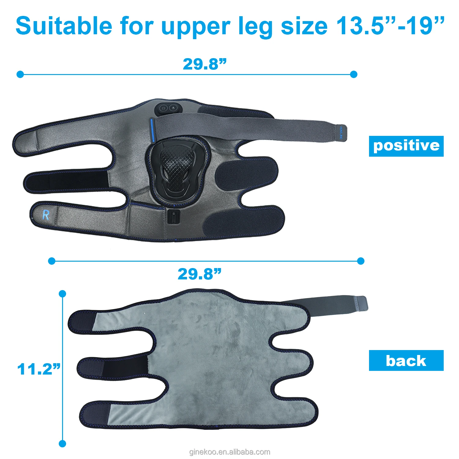 High Quality can be massaged by vibration and heated to keep warm USB Self  Heating Pad Knee Brace