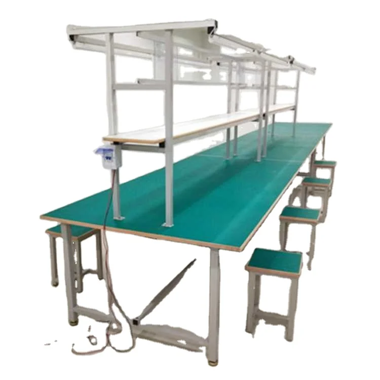 Rubber Stainless Steel Profile Workbench Workstation Work Table For Assembly Line