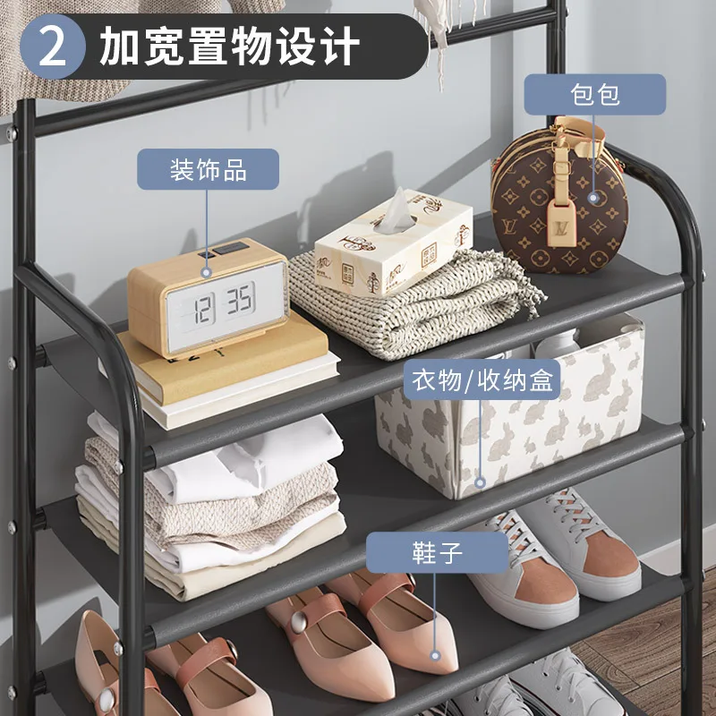 Shoe Rack Black 5 Tier Layer Modern Luxury Living Furniture  Holder Shelf Stand Metal Rack Organizer Shoe Storage For Store Home