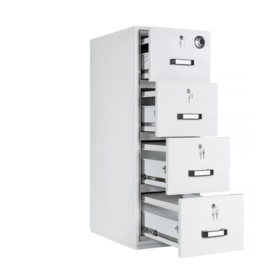 Современный огнестойкий стальной шкаф с четырьмя ящиками металлические шкафы для хранения документов офисного школьного склада огнестойкостью